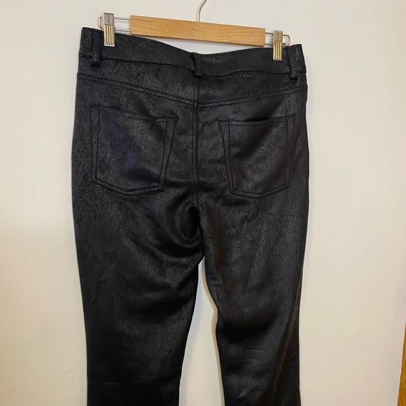 Frye & Company Faux Black Suede Ankle Bootcut Pants - Picture 3 of 8